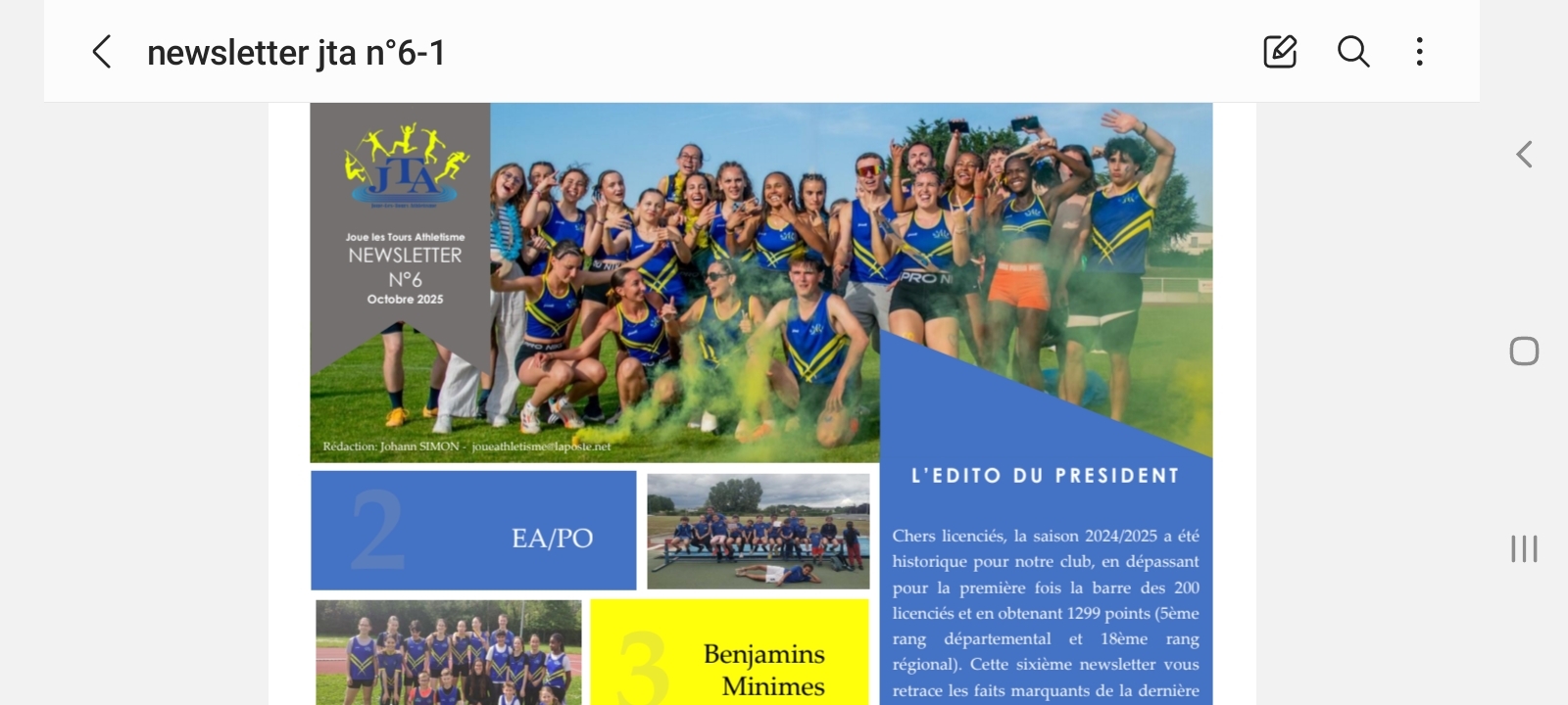 6ème newsletter
